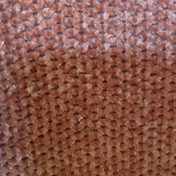 Main strip size small chenille Hi low hem rolled cuff rust sweater - Picture 3 of 6